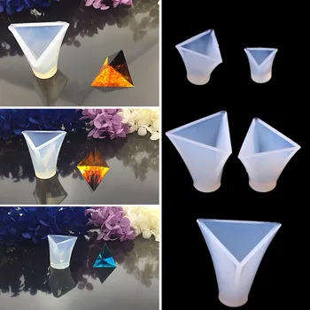 

Triangular Pyramid Jewelry Making Tools Mold Pendant Silicone Resin Craft DIY t44