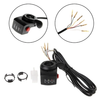 

DC24V/36V/48V E-bike E-Bicycle Thumb Throttle Handle Bar Grip Gas Twist Throttle Electric Scooter Bicycle Thumb Throttle Grips