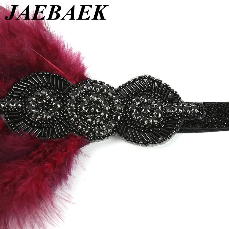 JAEBAEK 1920 s головной убор Винтаж перо отличная вычурная головная повязка костюм аксессуары для женщин