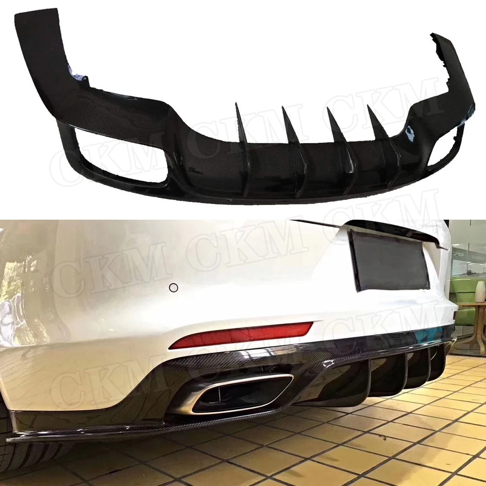 

Carbon Fiber Rear Bumper Lip Diffuser Fits For Porsche Panamera 971 2017 2018 2019 FRP Prime Protector Guard Covers