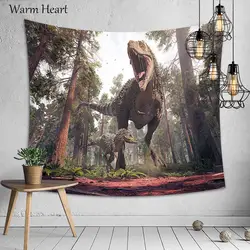 Динозавр примитив животных печати гобелены Настенный декор Фреска полиэстер ткань тонкое одеяло для дома гостиная
