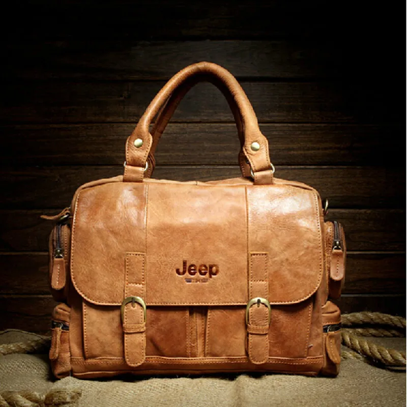

Famous Brand 100% Real Natural Genuine Leather bag men handbag Vintage men's travel bags Fashion men shoulder messenger bags