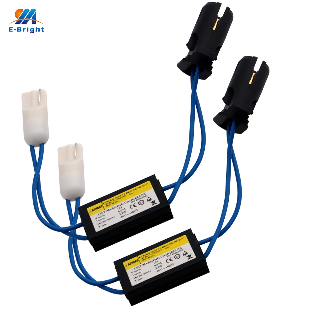 

50pcs T10/T15 W5W 194 Error Free Load Resistor Wiring LED Decoder Warning Flashing Canceller Adapter For European Car Lights
