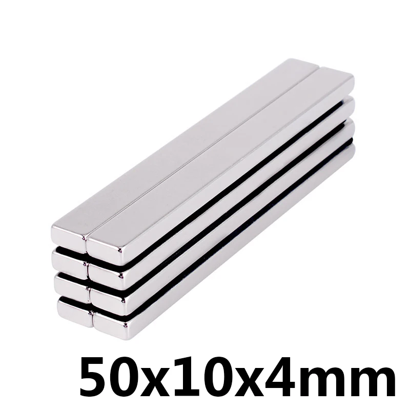 

2pcs Neodymium magnet 50x10x4 mm N35 Small Square power Strong magnets 50*10*4mm Rare Earth Neodymium Magnets 50x10x4m N35