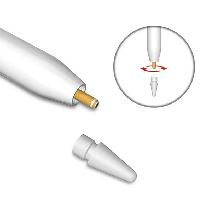 2 шт. сверхпрочный сменный наконечник для Ipad карандаш для Apple Pencil 1-го и 2-го поколения перо для Ipad Pro 10,5 12,9 ''стилус