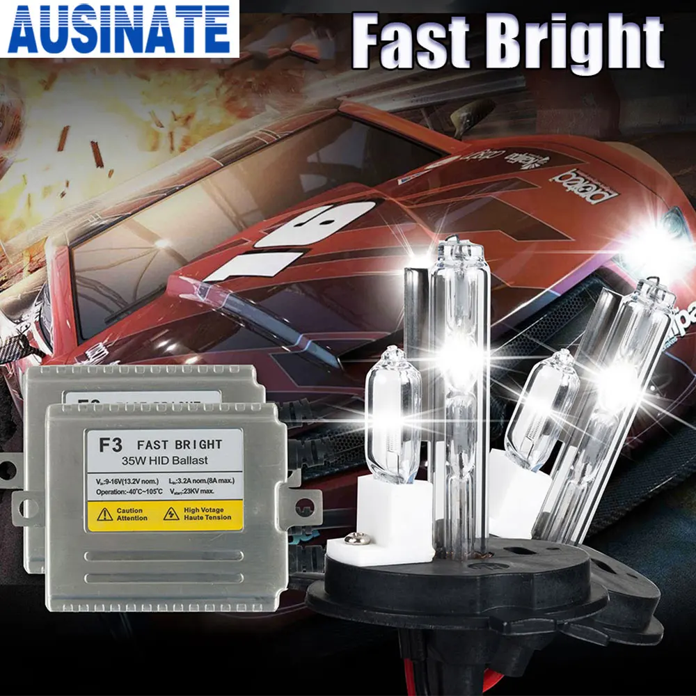 35W Xenon H4 HID KIT 0.1S fast bright h4 with Halogen Lamp kit xenon