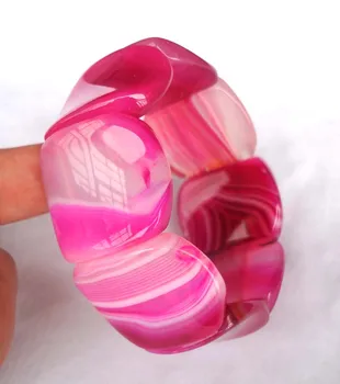 

Free Shipping Natural Rose Botswana Agate Oval 29*34mm Beads Bracelet Women Jewelry Accessories Weddings Parties Birthday Gift