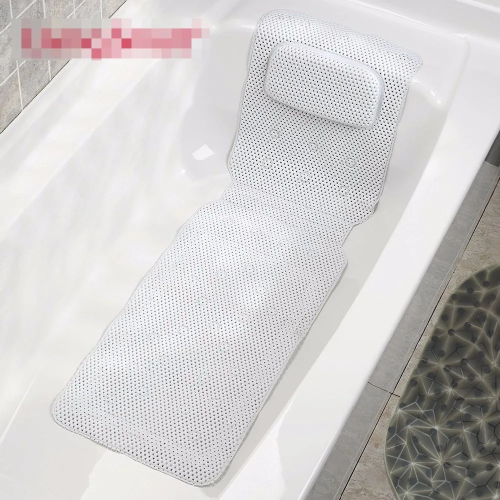 

Full Body Bath Pillow & Mat Non-Slip Bath Sponge Luxury Cushion Supports your head Neck Shoulder Back Tailbone Anti-Bacterial