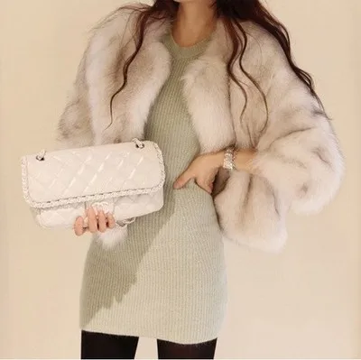 shipping2014 Женская Южная Корея выступают в качестве покупке агентства короткие аутентичная имитация пальто с мехом пальто длинное пальто с мехом на продажу