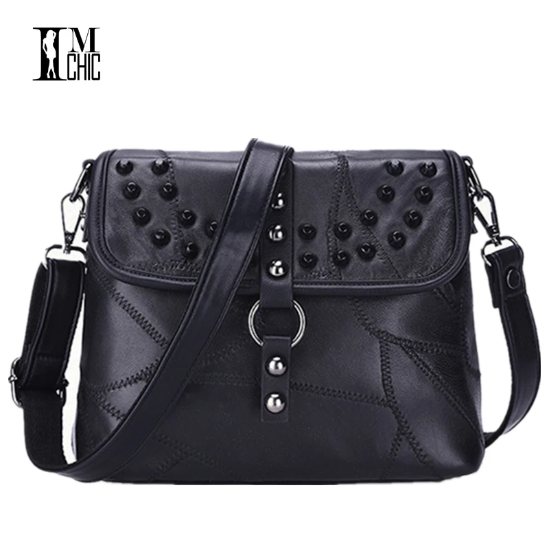Prix pour Doux Véritable Cuir Femmes Messenger Sacs Patchwork en peau de Mouton Bandoulière Épaule Designer Rock Rivet Sac À Main Réel Bolsos 602 Prix pour Doux Véritable Cuir Femmes Messenger Sacs Patchwork en peau de Mouton Bandoulière Épaule Designer Rock Rivet Sac À Main Réel Bolsos 602