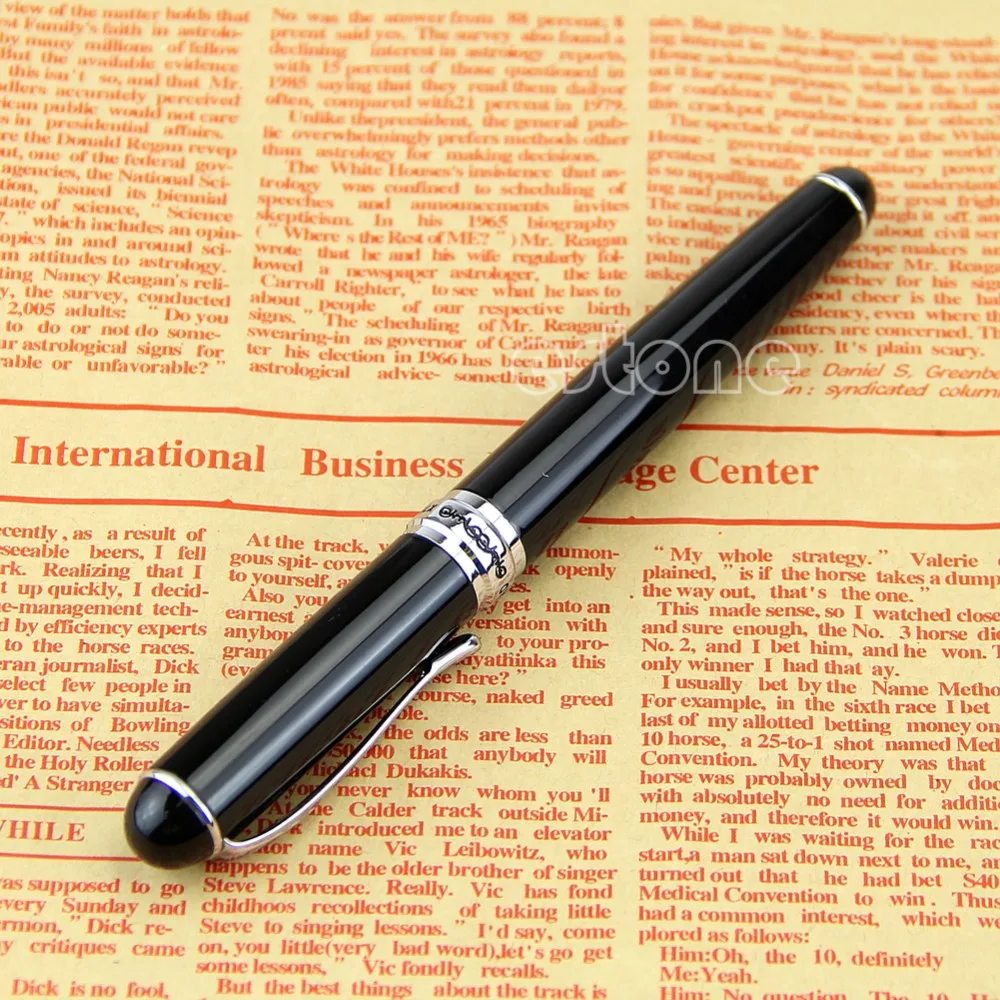 НОВЫЙ Jinhao X750 Deluxe черный со средним наконечником 18kgp авторучка