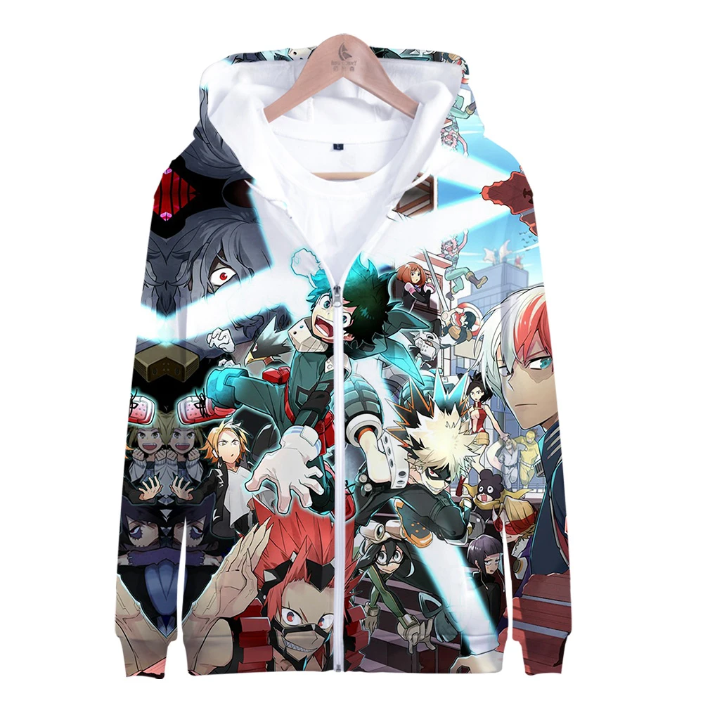 My Hero Academia Harajuku Anime 3D Print Zipper Hoodies 3