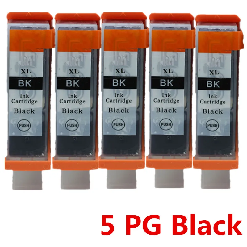 5BK Замена 6 цветов PGI-520 CLI-521 PGI520 PGI 520 CLI 521 чернильные картриджи для Canon Pixma MP980 MP990 струйный принтер - Цвет: 5BK