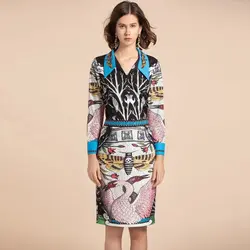 Высококачественные дизайнерские весна/осень комплекты из двух предметов Для женщин с длинным рукавом пчела из бисера блузки + Цветочный