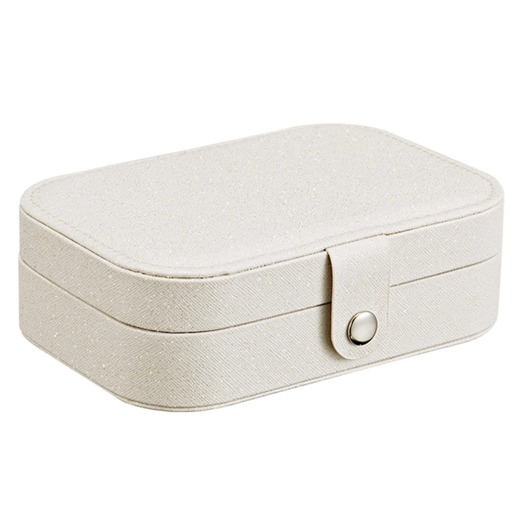 Серьги в Корейском стиле тарелка переносной кожаный ящик для хранения ювелирных изделий туалетный ящик стола кольцо Витрина розовая Косметика Органайзер - Цвет: White