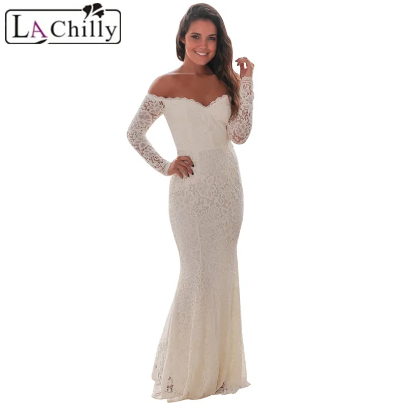 La Chilly Robe Dentelle White Crochet Lace Off