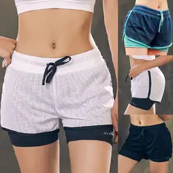 Для женщин спортивной одежды Летний тренировки Waistband Узкие Шорты бинты Bodycon шорты новая мода уличная женская одежда