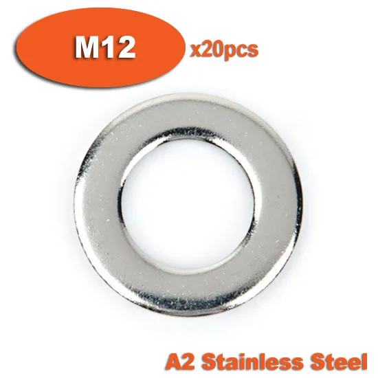 20pcs DIN125 M12 A2 Stainless Steel Flat Washer Washersin Washers from