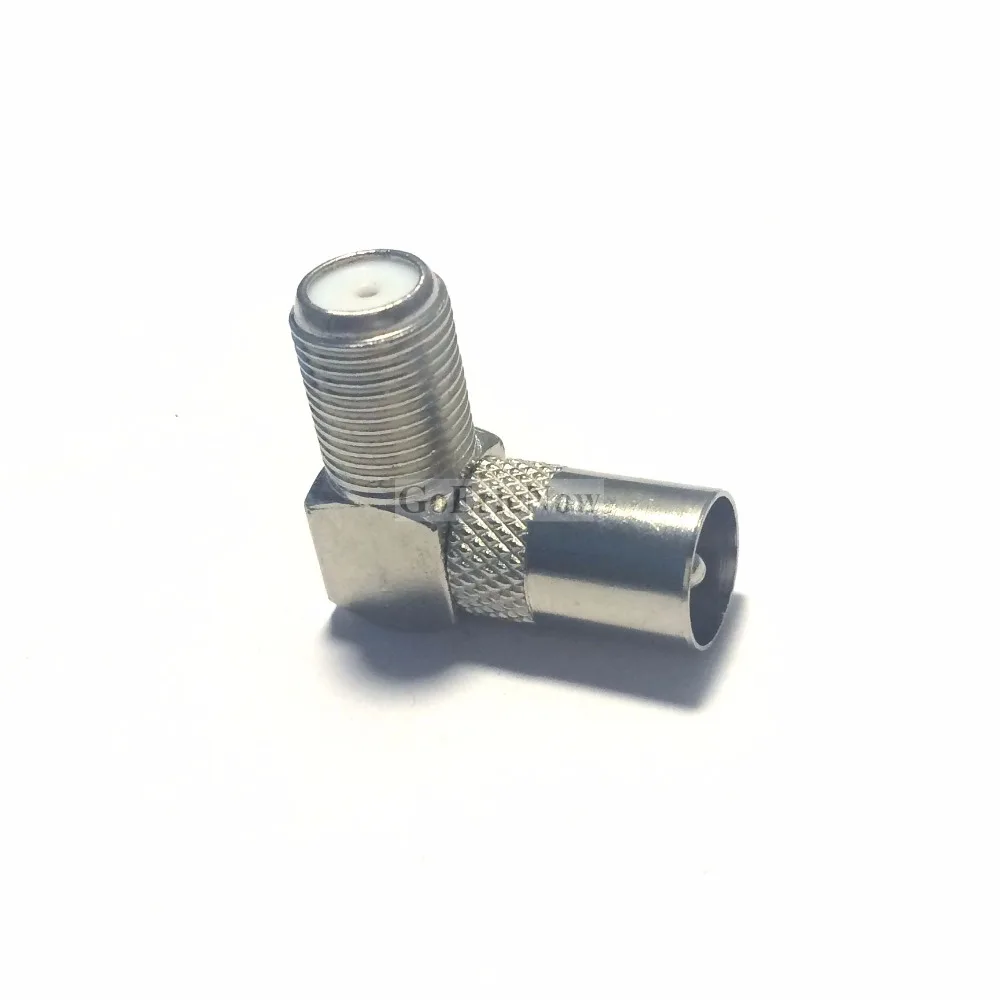 5pcs 90 Degree Right Angle TV Aerial Cable Connector Male Coax Plug to Female So