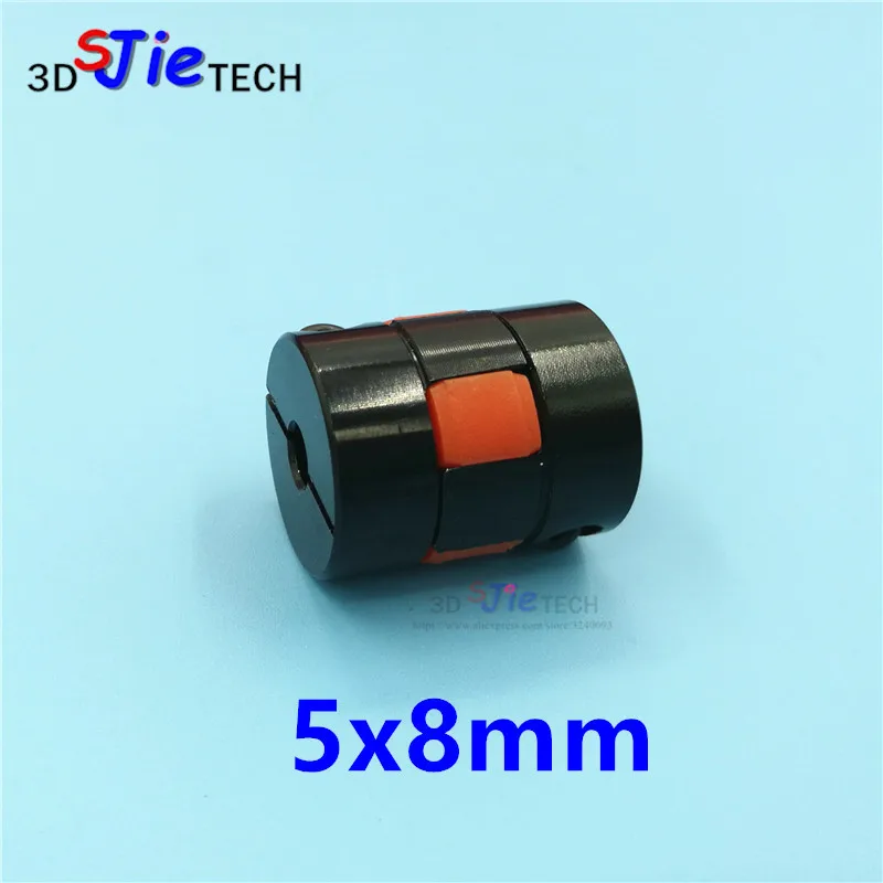 Черная муфта вала для оси Z 5x8 мм Reprap Creality CR-10 3D принтера 5 до 8 гибкая соединитель