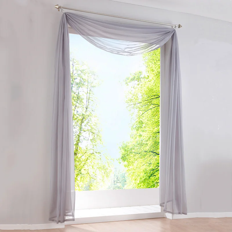 Top Quality Multicolor Sheer Curtain For Window Treatment Pelmet