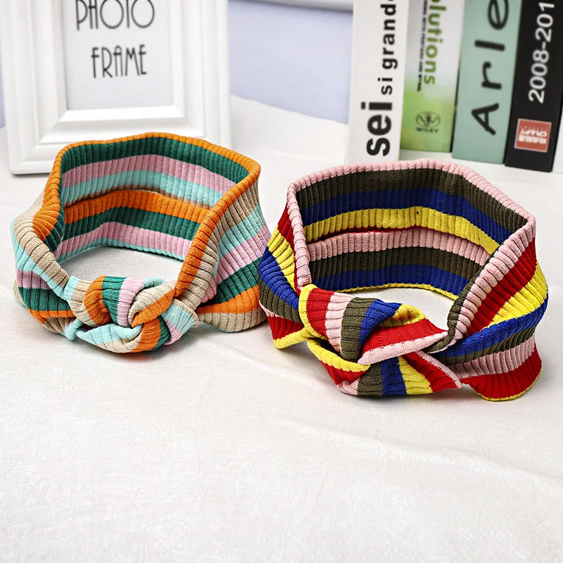 

Fashion Colorful Stripe Headband Turban Elastic Hairband Knot Head Wrap Hair Accessories for Women Girls Headwear for Women Girl
