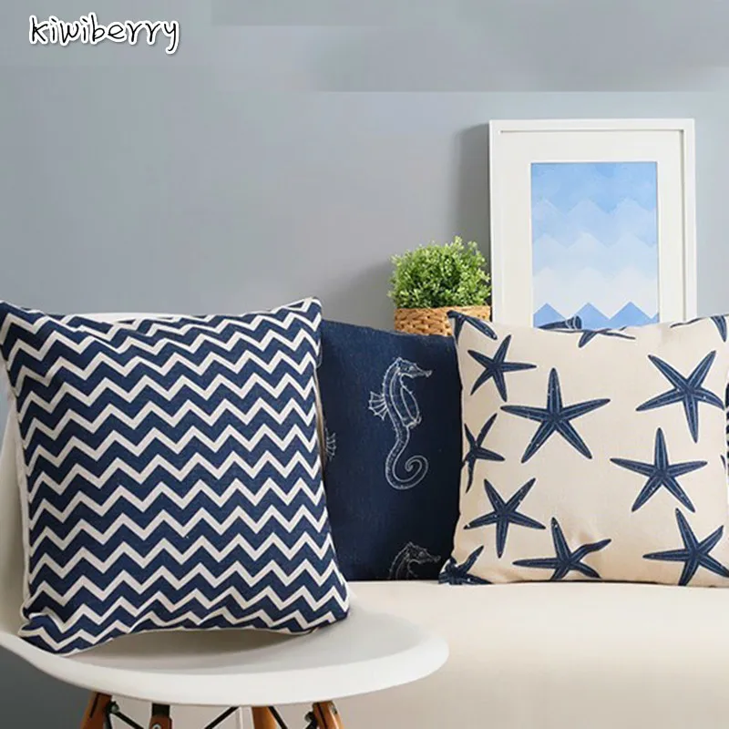 

Modern Starfish Geometric Printed Chair Cushion Cotton Throw Pillow Sofa Decoration Pillow Cojines Decorativos Para Sof Cojines