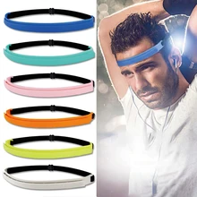 Открытый Sweatband для женщин и мужчин Регулируемая дышащая впитывающая пот силиконовая повязка на голову спортивная одежда для бега фитнеса аксессуар