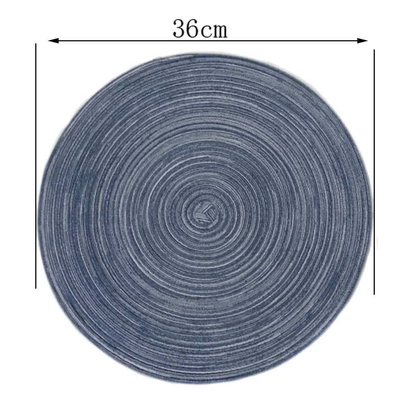 TUUTH Home Placemat 4 Colors Ramie Insulation Pad Round Linen Table Mats Home Decoration Coaster Kitchen Accessories A1