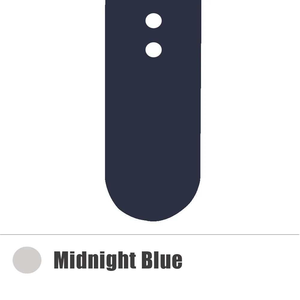 32 Цвета мягкий силиконовый замена спортивный ремешок для наручных часов Apple Watch, версии 44/42/40/38 мм резиновый браслет наручных часов Iwatch серии 4/3/2 - Цвет ремешка: Midnight blue