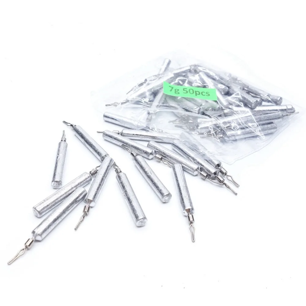 

50pcs Fishing Accessories For Fall Fishing Lead Sinker Soft Fishing Tackles Weight 2.5g 3.5g 5g 7g 10g 14g 20g