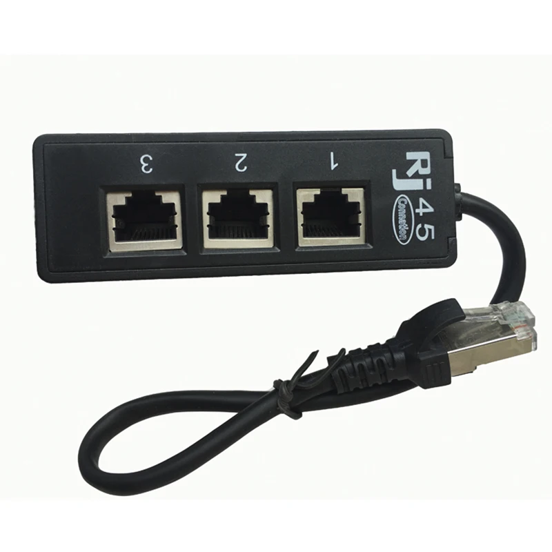 RJ45 1 3 гнезда Ethernet сетевой Удлинительный кабель LAN сплиттер Расширенный разъем
