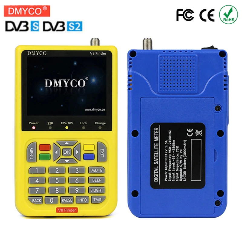

Hot sale satellite finder DVB-S2 DVB-S meter Full 1080P FTA Digital Satellite SatFinder HD MPEG4 pk ws-6906 satfinder satlink