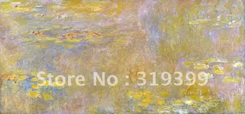 

100% handmade Claude Monet Oil Painting Reproduction on linen canvas,Sea-Roses (Yellow Nirwana) 1920 ,Free Fast Shipping