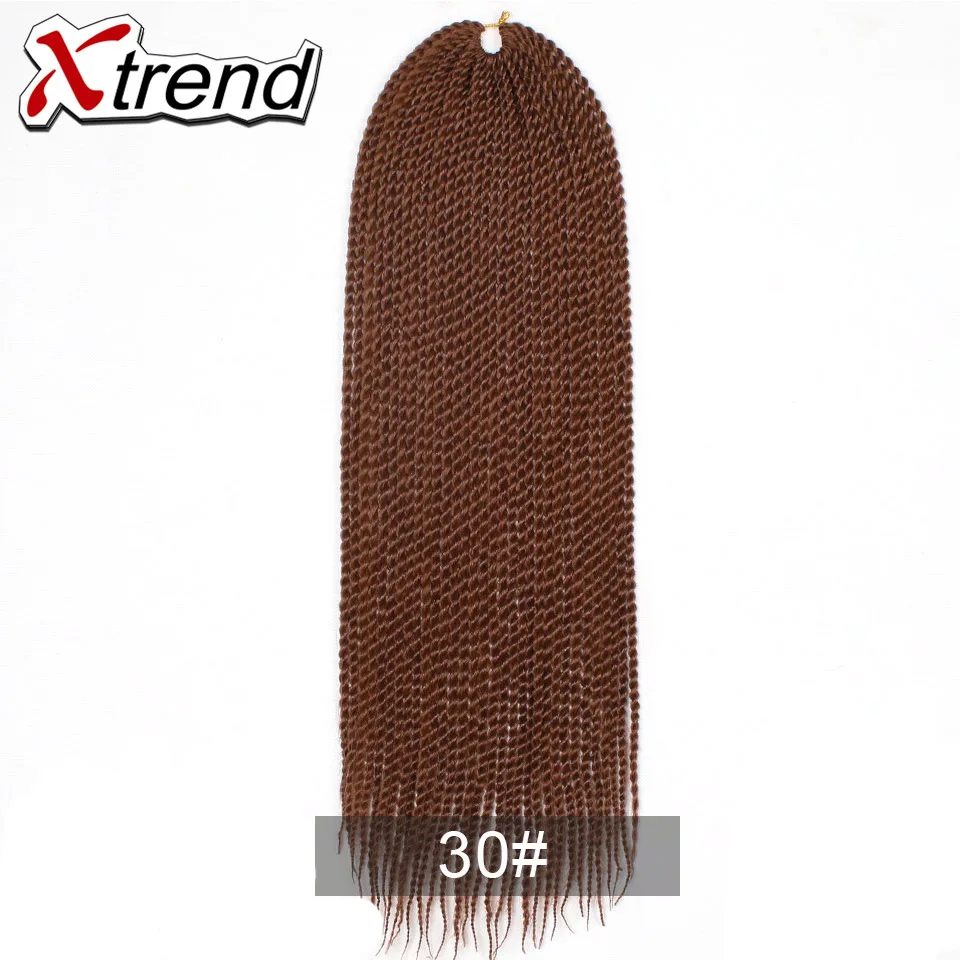 Xtrend, 14, 18, 22 дюйма, 30 корней, Сенегальские скрученные волосы, вязанные крючком, косички для наращивания, Омбре, синтетические волосы для плетения - Цвет: #30