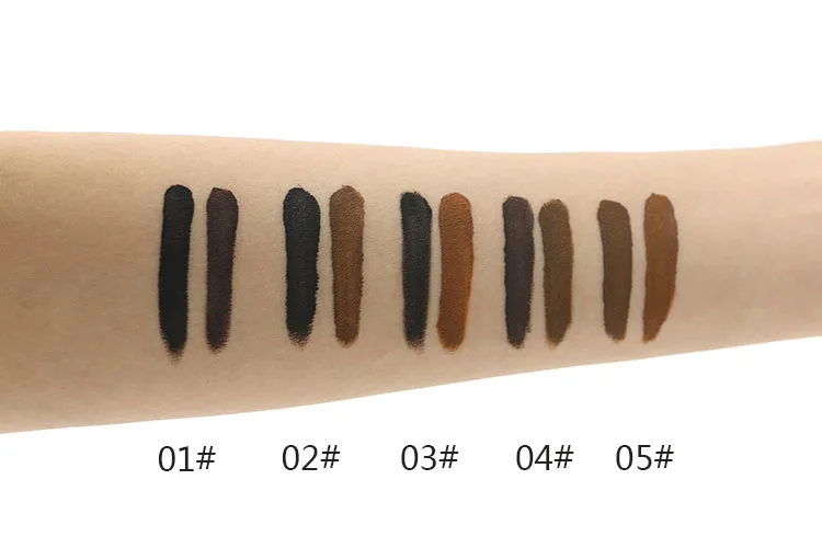Music Flower 2 Color Eyebrow Enhancers Seductive Waterproof Eye Brow Gel With Double End Brush Long Lasting Eyes Makeup Set Kit (8)