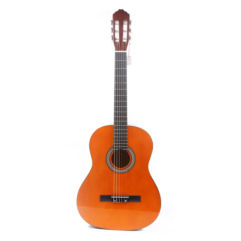 Высокое качество 3" липа Классическая гитара 6-струны для студентов начинающих гитара из пенообразного материала посылка - Цвет: Оранжевый