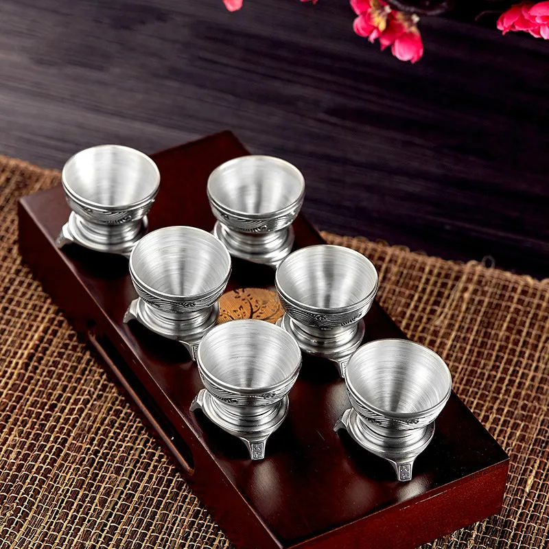  S999 sterling silver kungfu tea set portable teapot tea cup tea set tea ceremony teapot set