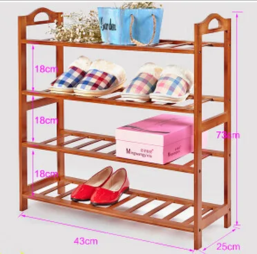 

Simple small shoe rack bamboo storage multilayer shoe rack