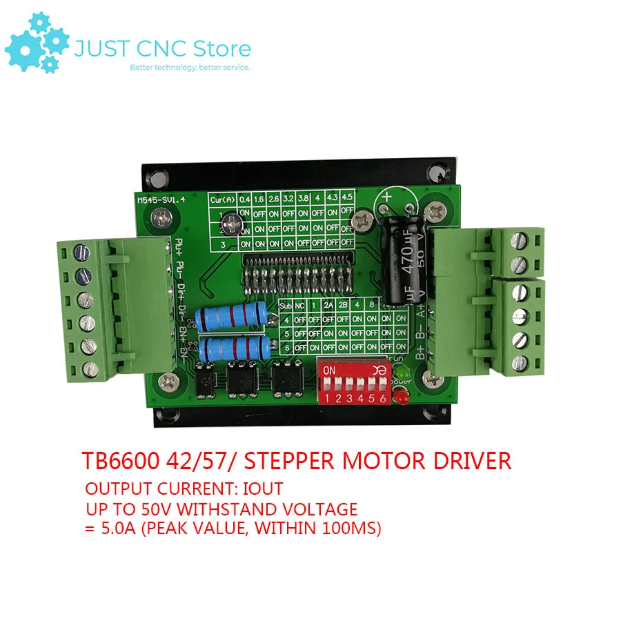 TB6600 Nema 42 52 Драйвер шагового двигателя 4.5A 12-36 в источник питания простой DIY