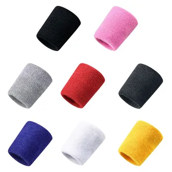 

1 PCS Wristband Breathable Solid Color Sweat Absorption Sweatband Hand Band Wraps Sport Safety Wristband