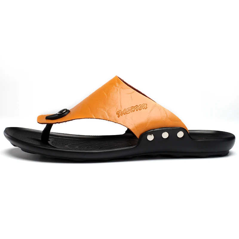 Сандалии Мужская Уличная обувь резиновая подошва летние пляжные пары сандалии - Цвет: Naturals