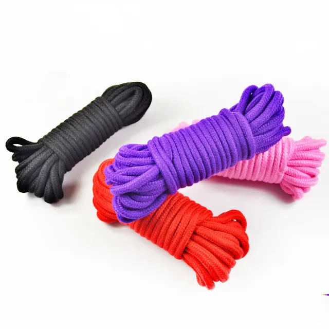 Soft Cotton Bondage Rope Strap Restraints,5M All Purpose Knot Tying