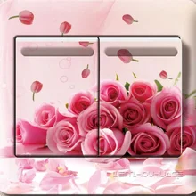 10 шт. в упаковке украшение для розетки пластиковые переключатели наклейки настенные наклейки-переключатель панель цветы мультфильм переключатель Крышка