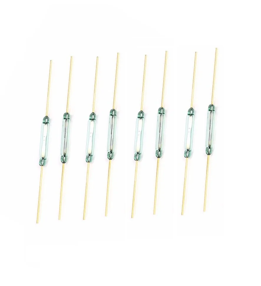 

20 pcs KSK-1A Reed Switch 2x14mm Green Glass Normally Open Contact For Sensors 100% Original