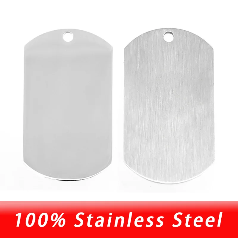 28x49 мм ID dog tag Charm подвеска пустая для Печатные бирки одна сторона зеркальная