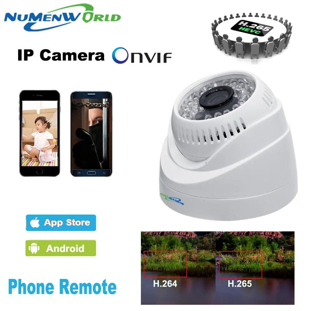 Хорошая H.265 2.0MP ИК Сетевая IP камера 1080P HD CCTV видеонаблюдения купольная камера безопасности IP камера ONVIF день/ночь домашние веб-камеры