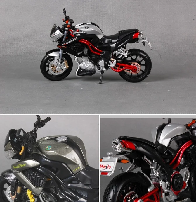 Коллекционная мото модель 1:12 Maisto Benelli TNT Титан серебро/серый мотоцикл литье под