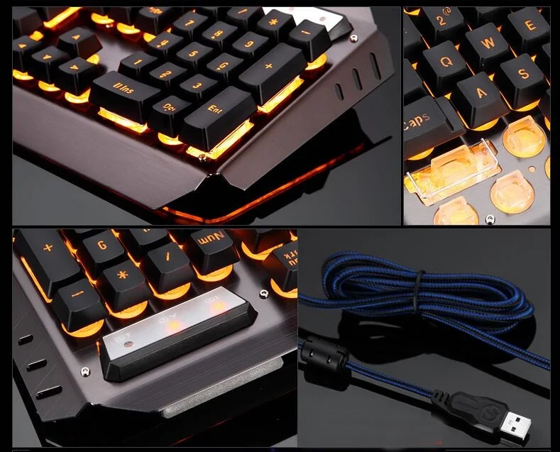 Технология Mamba XM-K670 подвесная клавиатура USB Проводная игровая клавиатура с подсветкой, настоящие механические ощущения с подставкой для мобильного телефона