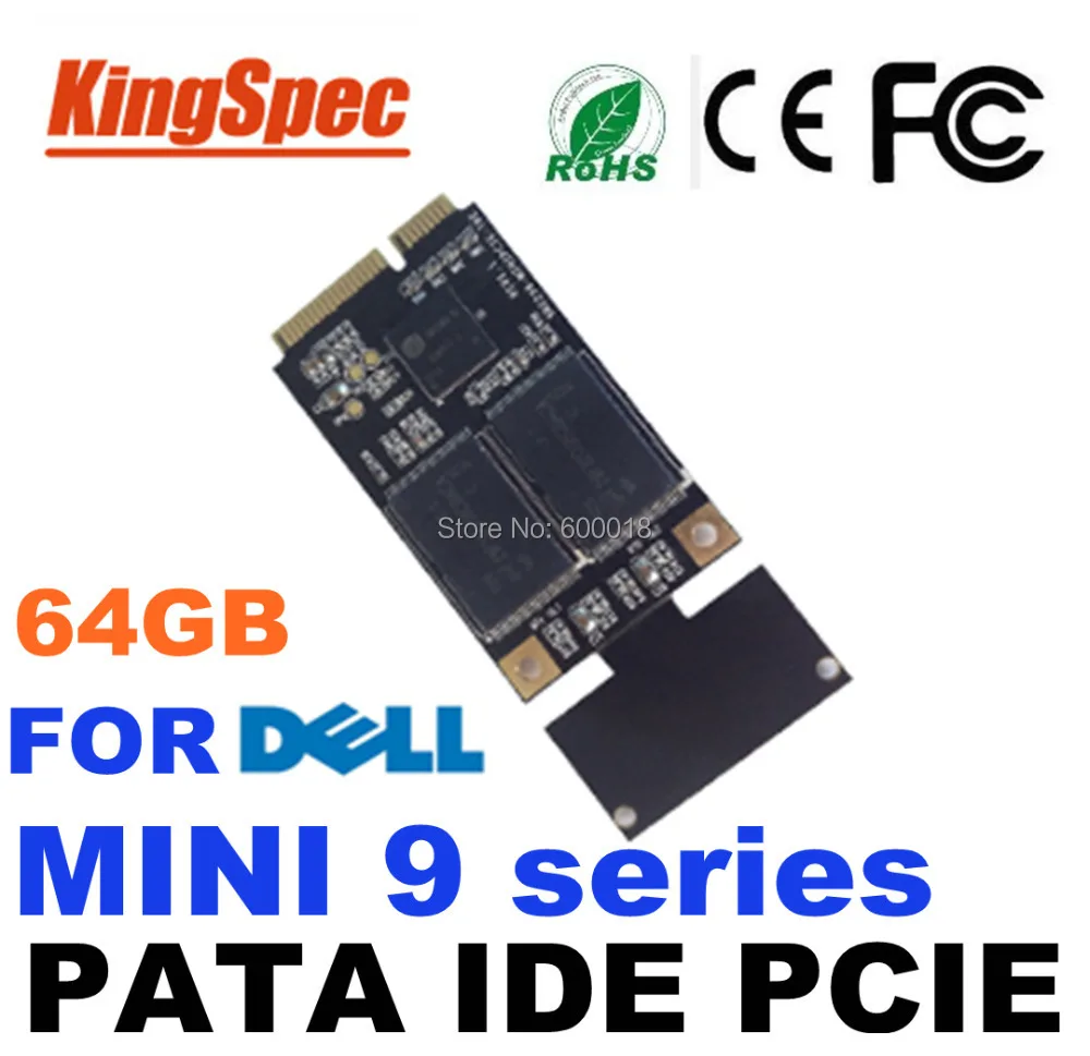 

L Kingspec Mini PCIE IDE PATA 3cmX5cm 3cm X 7cm SSD Hard Drive Solid State Drive 64GB 4-Channel For DELL Mini9 Series vostro A90